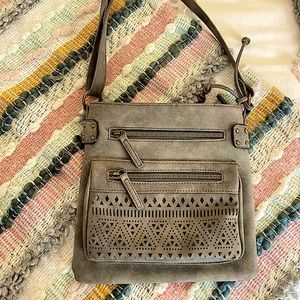 Sage green cross-body purse